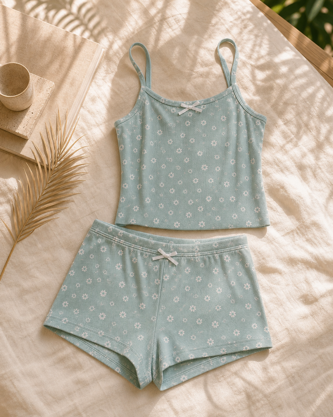 NULI sleep set on linen in warm morning light